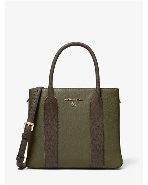 pebbled green michael kors
